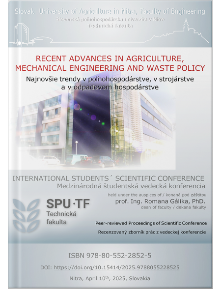Recent Advances In Agriculture, Mechanical Engineering And Waste Policy - Proceedings of Scientific Conference 2025