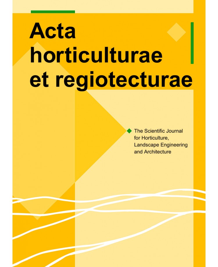 Acta Horticulturae et Regiotecturae