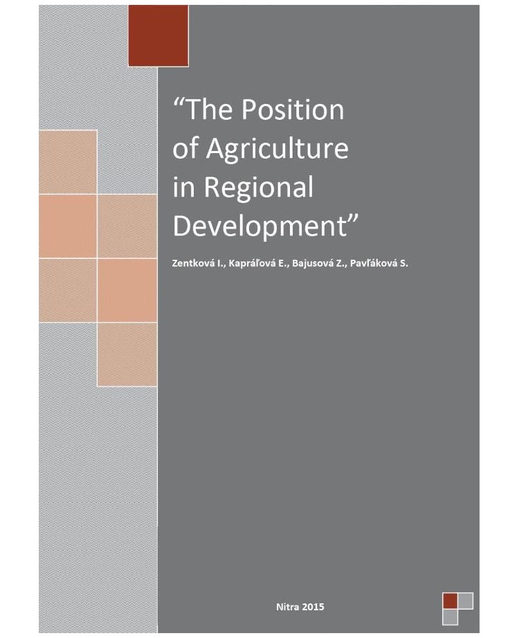 The Position of Agriculture in Regional Development