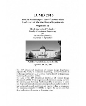 ICMD 2015 Book of Proceedings of the 56-th International Conference of Machine Design Departments