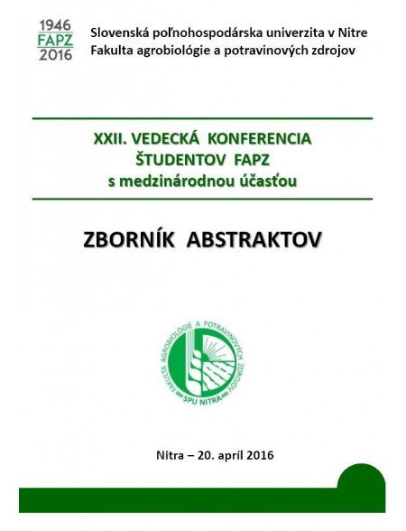 XXII. Vedecká konferencia študentov FAPZ s medzinárodnou účasťou