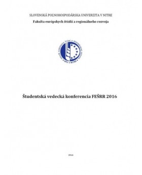 Študentská vedecká konferencia FEŠRR 2016