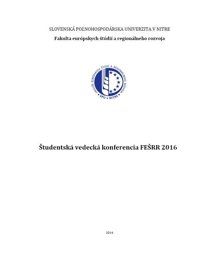 Študentská vedecká konferencia FEŠRR 2016