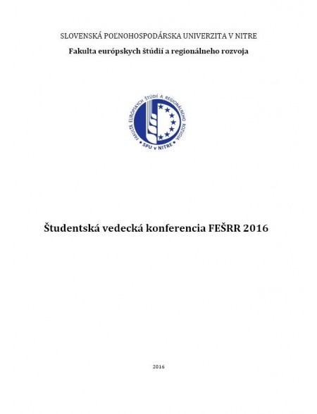 Študentská vedecká konferencia FEŠRR 2016