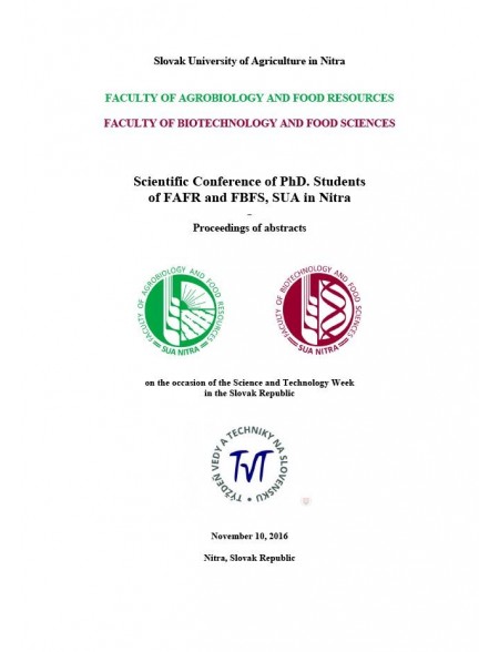 Scientific Conference of PhD. Students of FAFR and FBFS, SUA in Nitra