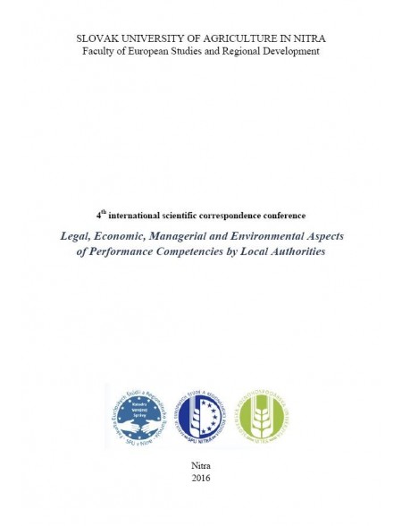 Legal, Economic, Managerial and Environ. Aspects of Performance Competencies by Local Authorities