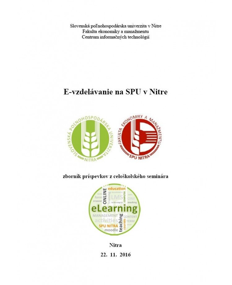 E-vzdelávanie na SPU v Nitre