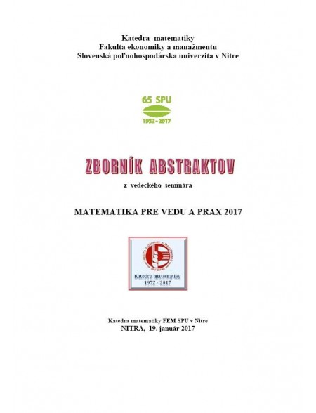 Matematika pre vedu a prax 2017