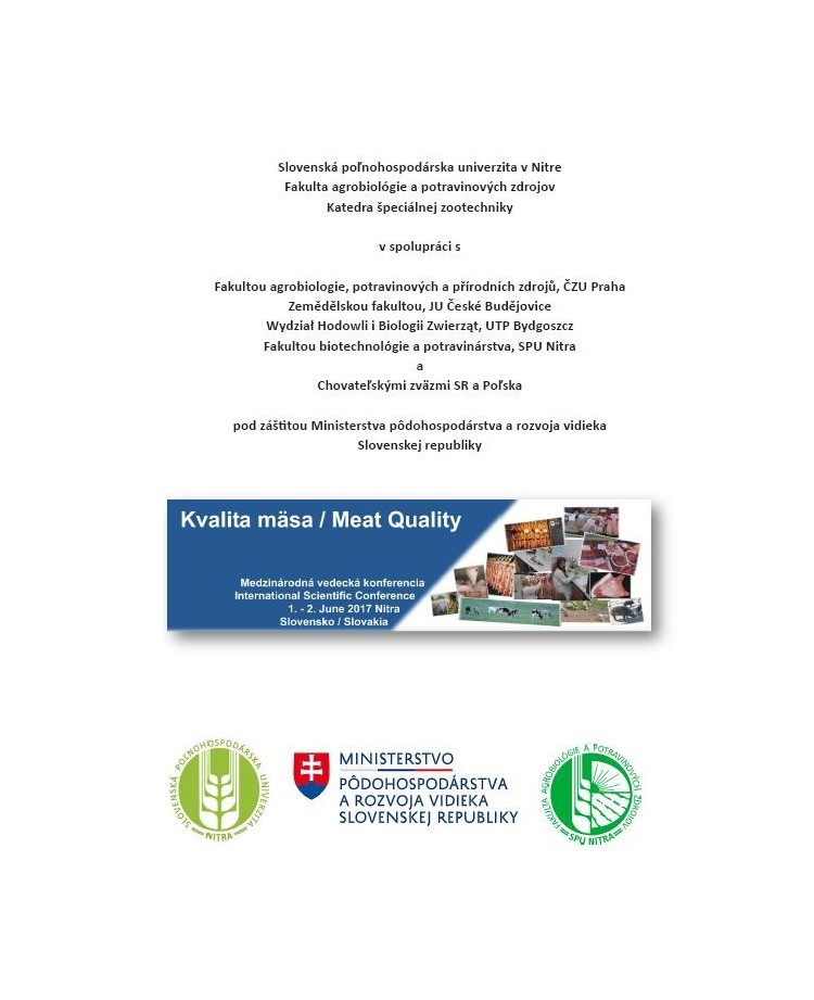 Zborník z medzinárodnej vedeckej konferencie - Kvalita mäsa