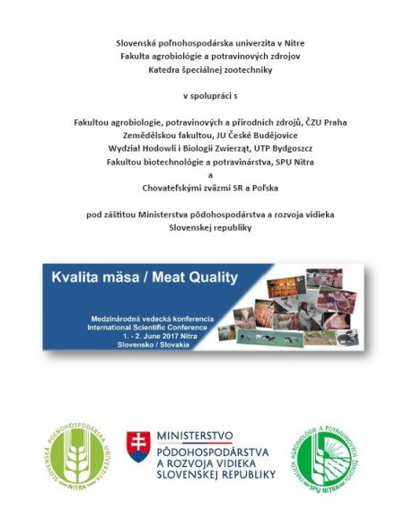 Zborník z medzinárodnej vedeckej konferencie - Kvalita mäsa