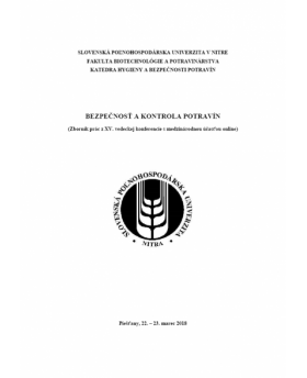 Bezpečnosť a kontrola potravín 2018