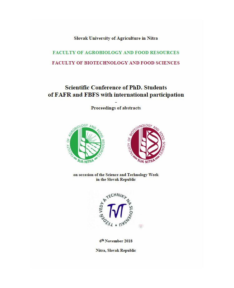 Scientific Conference of PhD. Students of FAFR and FBFS with international participation - 2018