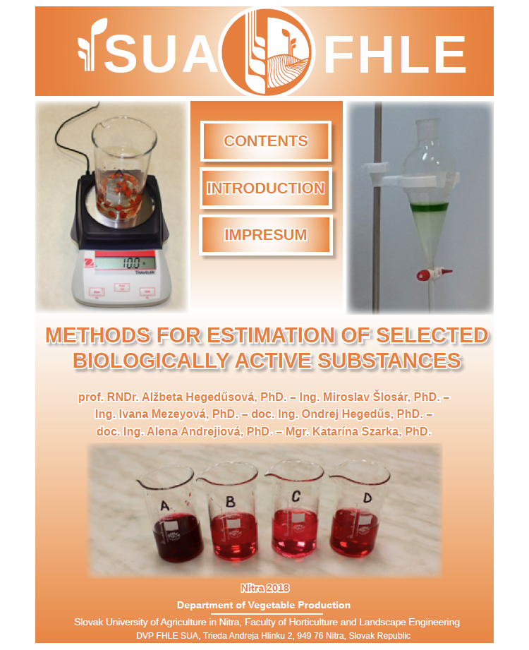 Methods for Estimation of Selected Biologically Active Substances