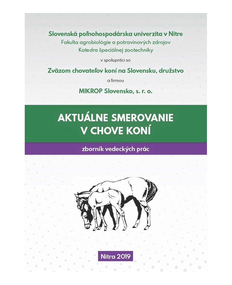 Aktuálne smerovanie v chove koní 2019 - zborník vedeckých prác