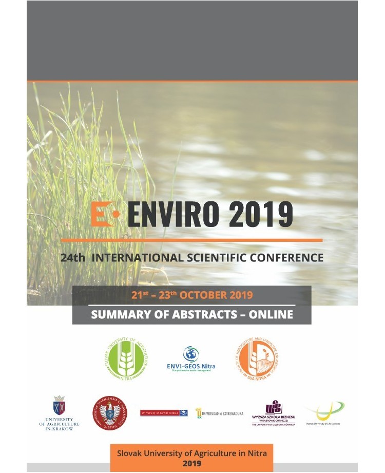 ENVIRO Nitra 2019 - 24-th International Scientific Conference - Summary of Scientific Abstracts