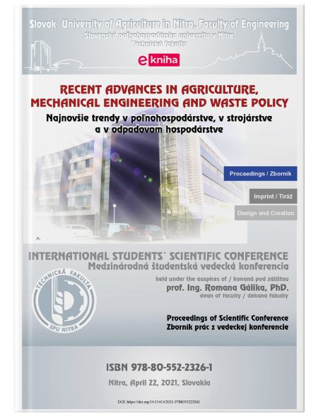 Recent Advances In Agriculture, Mechanical Engineering And Waste Policy - Proceedings of Scientific Conference
